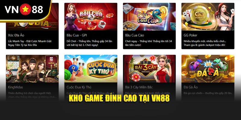 Kho game đỉnh cao tại VN88